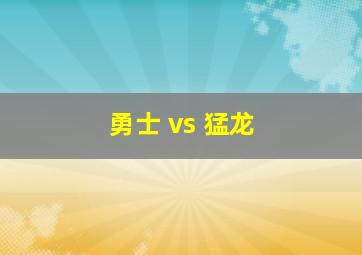 勇士 vs 猛龙